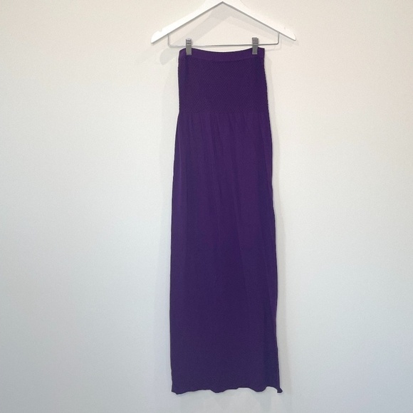 Cristina Love Strapless Stretchy Purple Maxi Dress - Picture 1 of 5